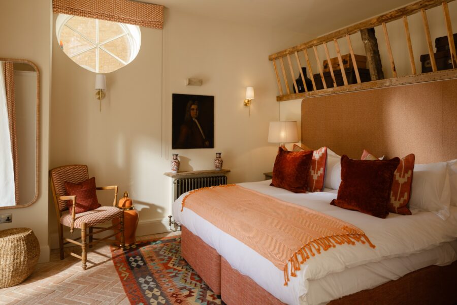 Suite One at The Carriage House, Hotham Hall, with terracotta tones