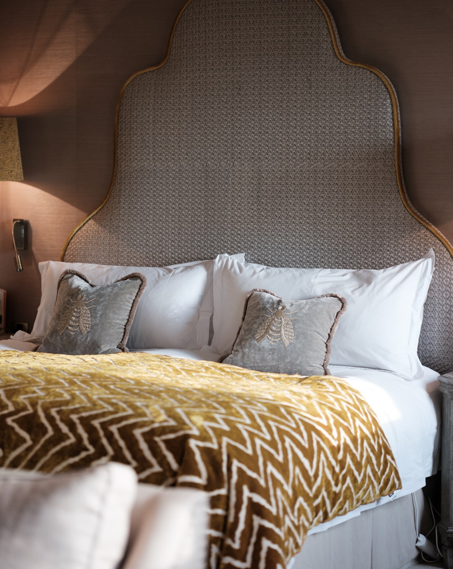 A bed in one of the bedrooms at Hotham Hall